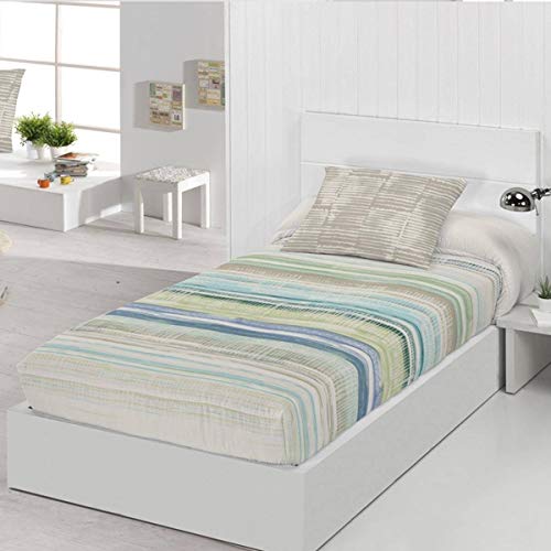 JVR - Edredón Ajustable Queens - Cama 90 Cm - Color Turquesa