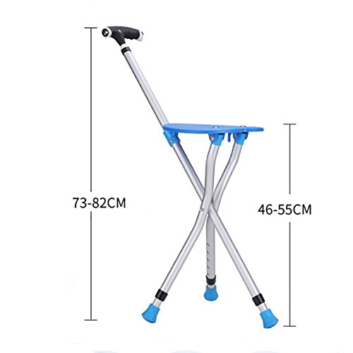 JYW-coverS Trípode Plegable (con Silla), Andador Anciano/Discapacitado, Entrenador De Rehabilitación De Fracturas