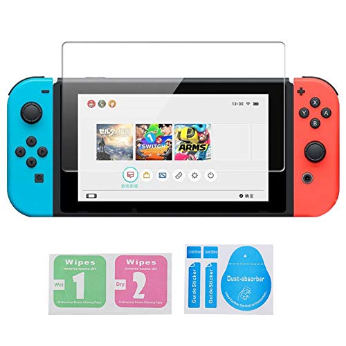 Kafuty Funda Protectora Ligera de Gel de sílice y Protector de Pantalla de Vidrio Templado para la Consola Switch Lite con película endurecida de Alta definición 9H.(Amarillo)