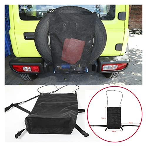 KAIMO Bolsa de Basura de neumáticos de Repuesto de Almacenamiento de Bolsas de Montar de Carga for Suzuki Jimny Jeep Wrangler Jk jl tj (Color Name : Black)