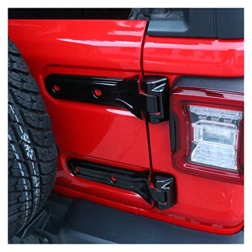 KAIMO Cubiertas de la bisagra de la Puerta de la Puerta de la Puerta del neumático del Recambio del Coche Pegatinas Ajuste for Jeep Wrangler JL 2018 Arriba Accesorios Exterior Estilo de Coche