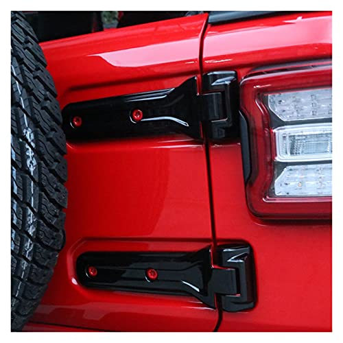 KAIMO Cubiertas de la bisagra de la Puerta de la Puerta de la Puerta del neumático del Recambio del Coche Pegatinas Ajuste for Jeep Wrangler JL 2018 Arriba Accesorios Exterior Estilo de Coche