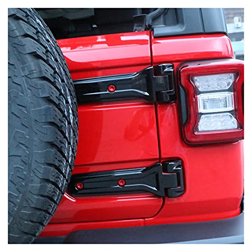 KAIMO Cubiertas de la bisagra de la Puerta de la Puerta de la Puerta del neumático del Recambio del Coche Pegatinas Ajuste for Jeep Wrangler JL 2018 Arriba Accesorios Exterior Estilo de Coche