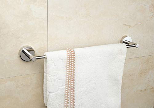 Kapitan baño Toallero de Mano 60 cm, Acero Inoxidable Pulido, Toallero de Barra Fijar Sin Taladrar, 3M VHB Cinta Adhesiva, Montaje en Pared, Fabricado de la UE