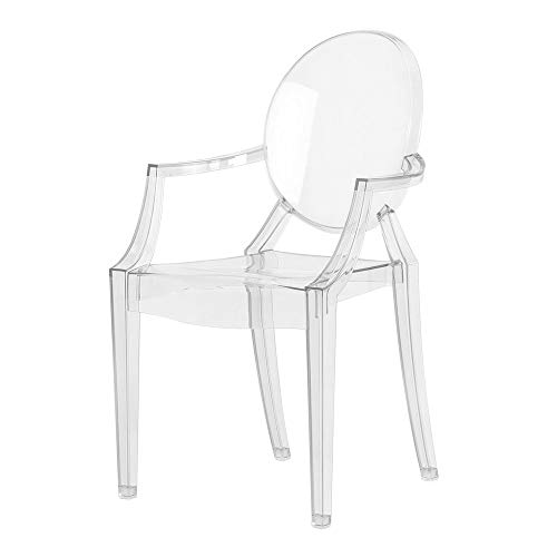 Kartell Lou Ghost - Silla, Policarbonato, Cristal, 37 x 63 x 39 cm, 1 Unidad