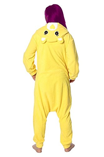 Katara 1744 - Kigurumi Pijama con Capucha Disfraz Animal Oso Amoroso - Adultos Unisex - S, Divertosito Amarillo , color/modelo surtido