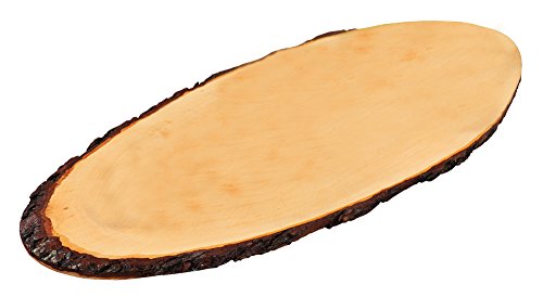 Kesper - Tabla de servir (madera de aliso), color marrón, talla 40 - 49 cm longitud x 17 cm, 1.5 cm espesor