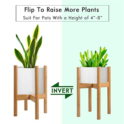 KETIEE Soporte para Plantas, Soporte de Plantas Expandible Retro Soporte para Macetas Estantería de Flores de Madera para Interior y Exterior (Maceta y Planta excluidas)