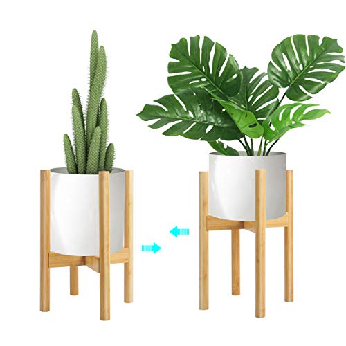 KETIEE Soporte para Plantas, Soporte de Plantas Expandible Retro Soporte para Macetas Estantería de Flores de Madera para Interior y Exterior (Maceta y Planta excluidas)