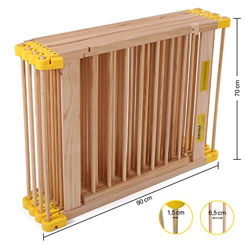 KIDUKU® Parque de bebé XXL 8 Piezas Corralito plegable puerta incluida, forma individual