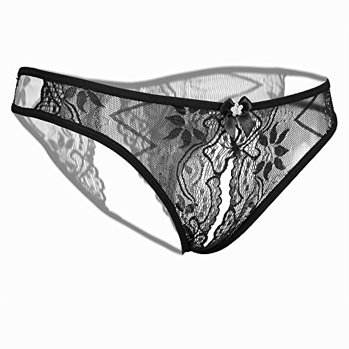 KIMODO Mujeres Tangas Mujeres Atractivas Tanga Sujetador Lencería de Encaje Malla Hueco G Strings Bragas Sexy Ropa Interior Encaje Erótico Bragas Transparentes