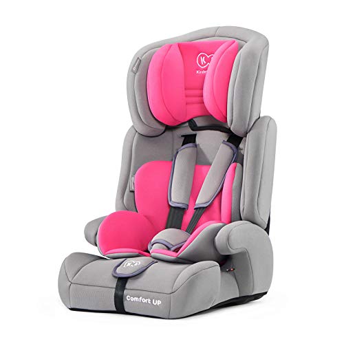 Kinderkraft Silla de Coche Ajustable COMFORT UP, Grupo 1/2/3, 9-36 Kg, Rosa