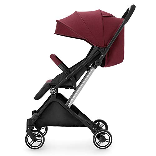 Kinderkraft Silla Paseo Bebé INDY, Carrito, Impermeable, Plegable, Granate