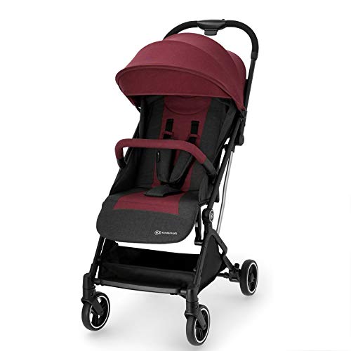 Kinderkraft Silla Paseo Bebé INDY, Carrito, Impermeable, Plegable, Granate