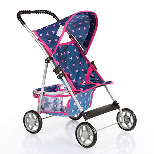 Kinderplay Carrito Bebe Juguetes, Carrito Muñecas - Sillas De Paseo, Cochecito, Parasol, Buggy, Carrito De Bebe, Estructura Ligera Y Estable, Ruedas de Espuma 2 3 años, KP0280T