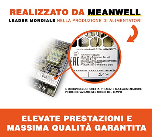 KingLed – MeanWell Fuente de alimentación Meanwell LRS-35-12 35W 12V Transformador Switching Mean Well NO resistente al agua IP20 para Tiras LED – cód.1988