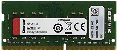 Kingston Technology ValueRAM KCP426SS8/8 módulo de - Memoria (8 GB, 1 x 8 GB, DDR4, 2666 MHz, 260-pin SO-DIMM)