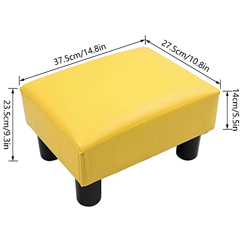 KKTONER Escabel para Sofá Cama Banco para Zapato Pasillo Asiento Sala de Estar del hogar reposapies Sofa(Amarillo)