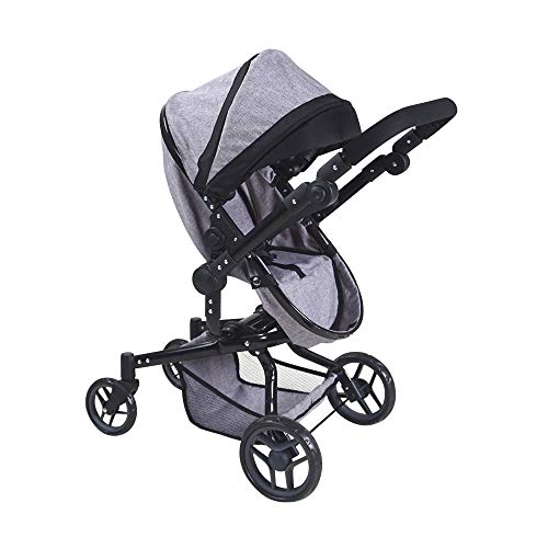 KNORRTOYS.COM 90987 Boonk - Cochecito para muñecas, Color Gris