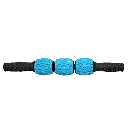 KOLIU Masaje Corporal Palos Herramienta de Rodillo Muscular Masajeador de Yoga Rodillo de Palo Masaje de Tejidos Calambre en Las piernas Fascia Relajación Fitness-Azul