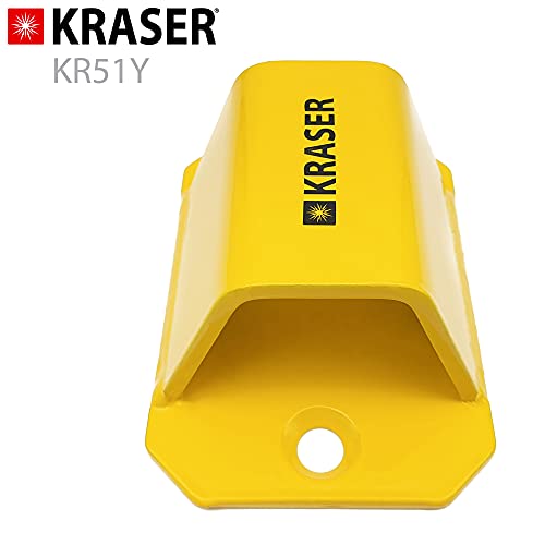 KRASER KR51Y Anclaje Antirrobo de Suelo o Pared en Acero de Alta Resistencia con Base para Moto, Bici, Remolque, Amarillo