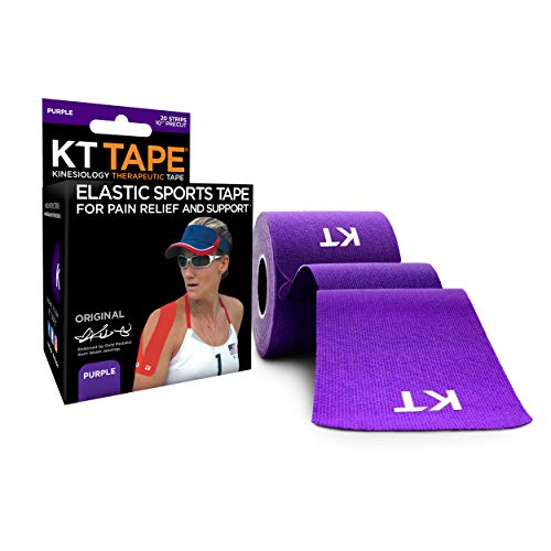 KT TAPE Original, precortado, 20 Tiras, algodón, Morado