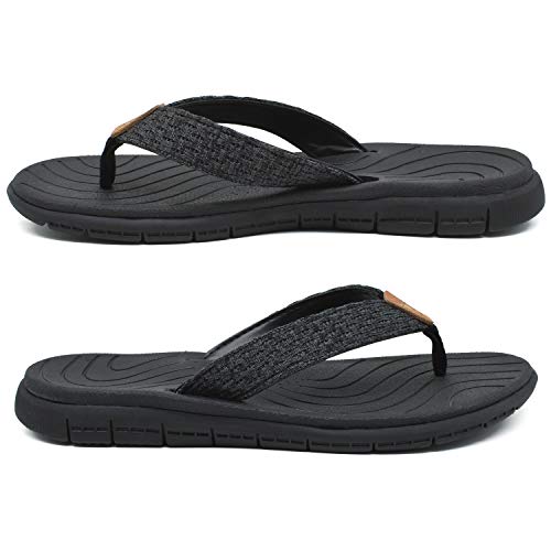 KuaiLu Chanclas Mujer Verano Playa Piscina Comodas Piel Sandalias Planas Caminar Ortopedicas Zapatos