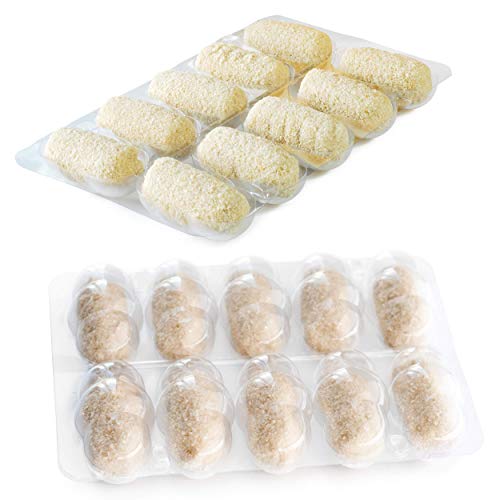 La Croquetera Pack- Utensilio Multiusos Color Turquesa - 4 moldes Intercambiables para masas + Pack 20 Bandejas conservación - 100% español : Patentado y Fabricado en España