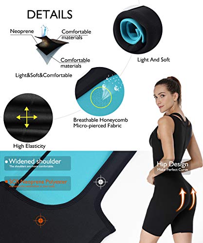 LaLaAreal Faja Reductora Adelgazante Abdomen Mujer Neopreno Body Moldeador para Deport Fiteness