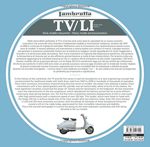 Lambretta. TV/LI. Prima serie. Storia, modelli e documenti. Ediz. italiana e inglese: Storia, Modelli E Documenti/History, Models and Documentation (Scooter)