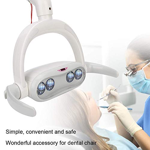 Lámpara de inducción dental, lámpara de inducción LED, lámpara de examen oral quirúrgica sin sombras con luz fría LED de 15 W para sillón dental, 22 mm / 26 mm, accesorios para sillón dental