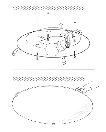 Lámpara de techo EGLO MARS, aplique de pared con 1 bombilla, lámpara de techo de acero, color: blanco, vidrio: blanco satinado, casquillo: E27