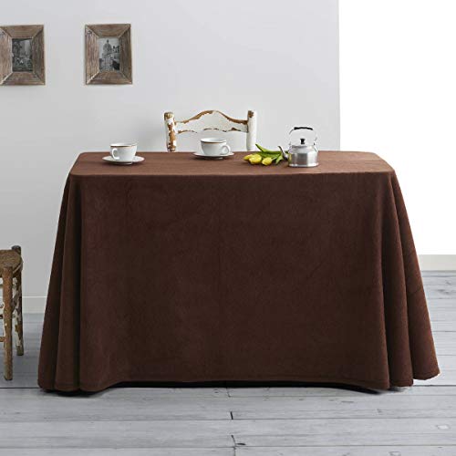 Lanovenanube - Falda Mesa Camilla Invierno Rectangular 70x120 - Marron