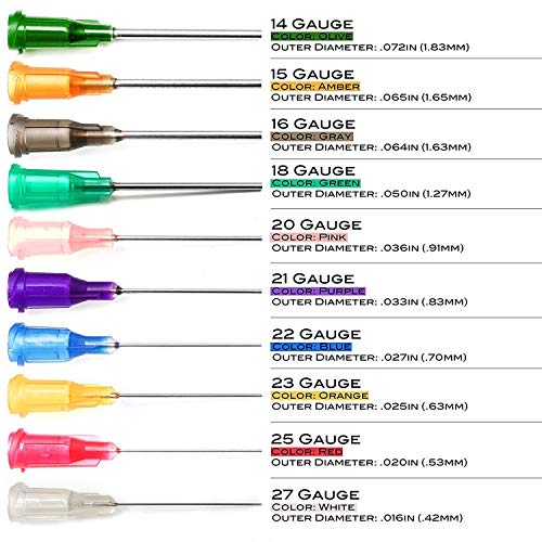 Latón de 20 ml con jeringa Luer lock y aguja dispensadora 10pcs 14g 15g 16g 18g 19g 21g 22g 23g 25g 27g para dispensación industrial y de laboratorio Aguja dispensadora conjunto de jeringa jeringa