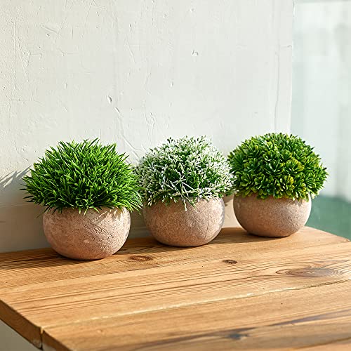 Lavora Zone Mini plantas artificiales 3+1 pieza Set pequeñas plantas falsas vegetales artificiales Topiary Plantas y flores para decoración