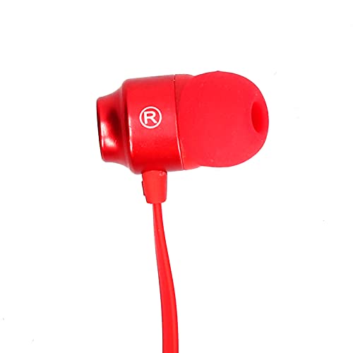 Lazmin112 Auriculares con Bluetooth 5.1 para El Cuello, Auriculares Inalámbricos con Banda para El Cuello Y Micrófono con Cancelación De Ruido, Tipo Auricular De Audio En El Oído, Música(Rojo)