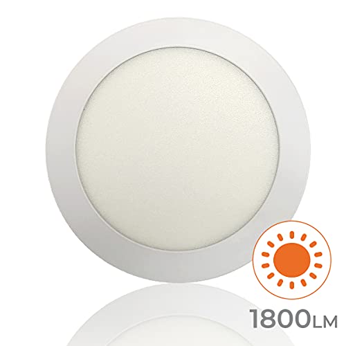 Led Atomant Lampara Plafon Superficie LED Redondo 20W. Color Blanco Frío (6500K). 1800 Lumenes. Driver incluido. A++