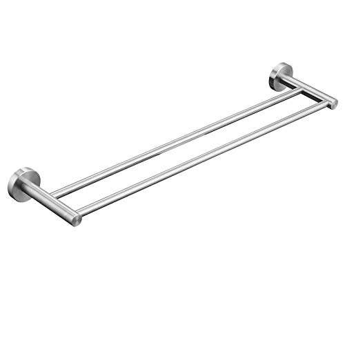 Leekayer Toalleros de Barra para baño 40 cm Toalleros de Barra para Baño Doble Sus 304 Inoxidable Acero, Cepillado