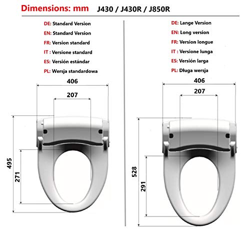 LEEVENTUS – Estándar Versión – Bestseller Nº 1 – Nuevo modelo – Ducha WC Bidet – WC ducha inodoro inodoro ducha