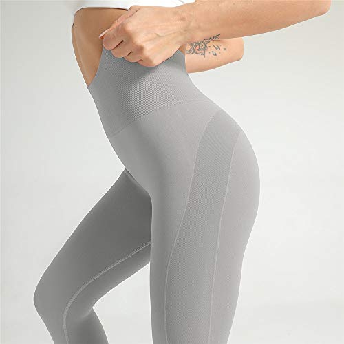 Leggings Correr Mallas Deportivas Pantalones Mujer Señora de cintura alta sin fisuras polainas de Control de Abdomen atractivo de la elevación del extremo Scrunch flacos de Yoga Operando gimnasio de f