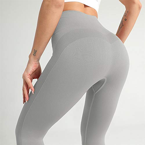 Leggings Correr Mallas Deportivas Pantalones Mujer Señora de cintura alta sin fisuras polainas de Control de Abdomen atractivo de la elevación del extremo Scrunch flacos de Yoga Operando gimnasio de f