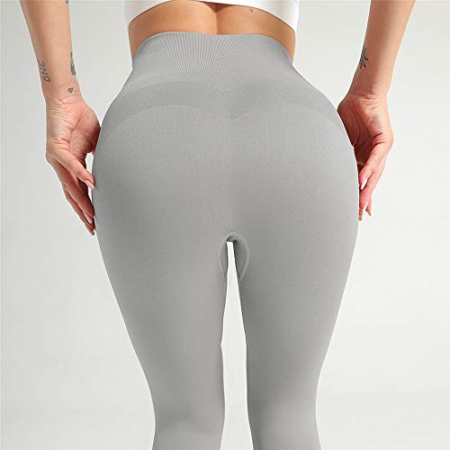 Leggings Correr Mallas Deportivas Pantalones Mujer Señora de cintura alta sin fisuras polainas de Control de Abdomen atractivo de la elevación del extremo Scrunch flacos de Yoga Operando gimnasio de f