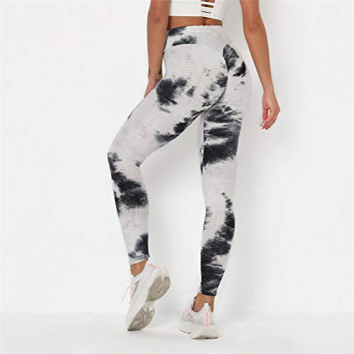 Leggins Mallas Pantalones Deportiva Niña, Scrunch acanalada Butt elevación polainas flacas textura pantalones de entrenamiento de yoga de la mujer Operando gimnasio de fitness Medias deportivas Empuje