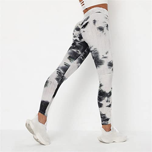 Leggins Mallas Pantalones Deportiva Niña, Scrunch acanalada Butt elevación polainas flacas textura pantalones de entrenamiento de yoga de la mujer Operando gimnasio de fitness Medias deportivas Empuje