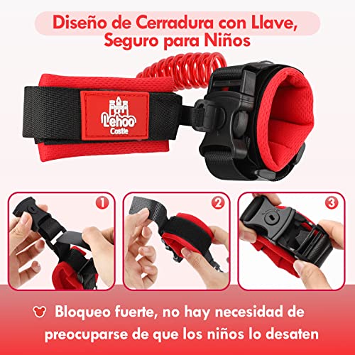 Lehoo Castle Arnés Niños para Caminar, Correa para Niños Seguridad, 4-en-1 Ajustable Arnés de Bebe, Correa para Niños Antiperdida Arnes Niños, Arnés de Seguridad para Caminar Niños, Mickey