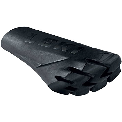 Leki - topes de Goma PowerGrip para Puntas Flex y Speed (par), Negros, tamaño único