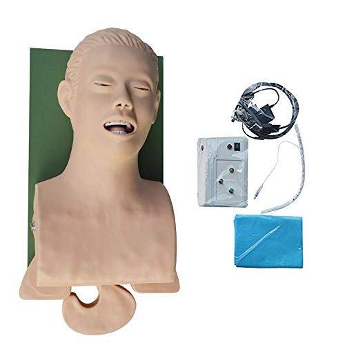 LHMYHHH Entrenador electrónico de Silicona para la gestión de Las vías respiratorias, 110 V, Entrenamiento de intubación traqueal para Adultos, maniquí de Estudio, enseñanza, Laboratorio de Ciencias