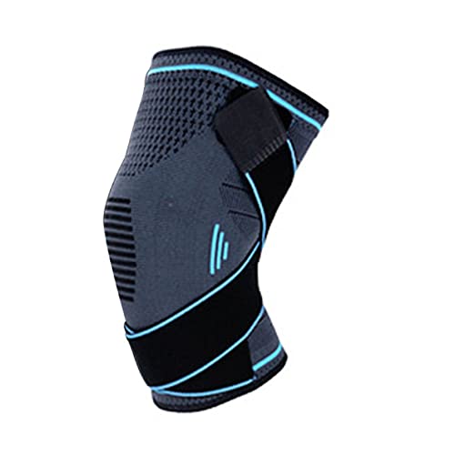 Libartly Antideslizante Hombres Mujeres Deportes Rodilleras Mangas De Compresión Dolor En Las Articulaciones Alivio De La Artritis Correr Fitness Elástico Wrap Brace - Azul L