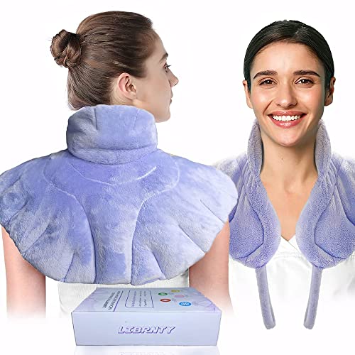 LIBRNTY Cervicales termico,Almohadilla de calentamiento para cuello y hombros,almohada para el cuello calentable apta para microondas para aliviar el dolor,Alivio de Dolores Muscular