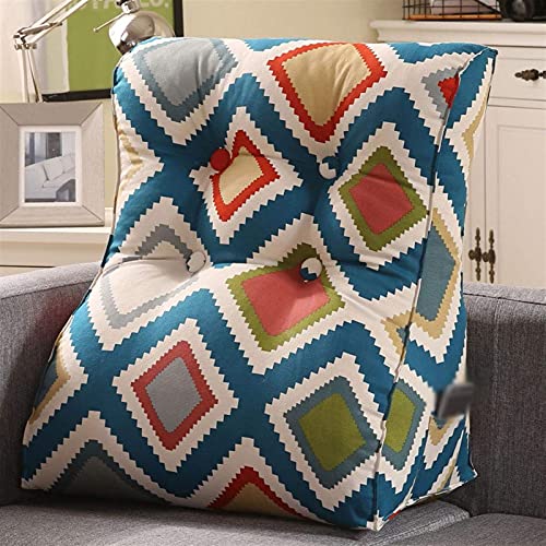 LICHUAN 45 x 55 cm, cojín triangular, cojín trasero de cuña para sofá, cama, oficina, silla, cojín de reposo de cama, almohada (color: C, tamaño: 55 x 30 x 60 cm)